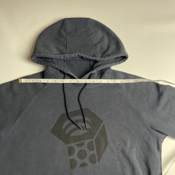 Mountain Hardwear Hoodie Sweatshirt Men's Size SMall Big LOGO Hoody Blue/Grey - Picture 11 of 13